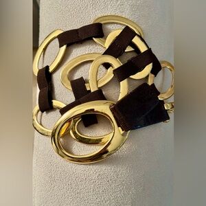 Suzi Roher Gold and Brown Belt